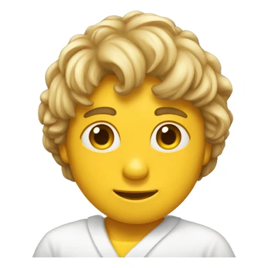 emoji con toalla en cabeza sticker