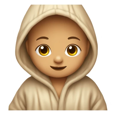 baby wearing robe sticker