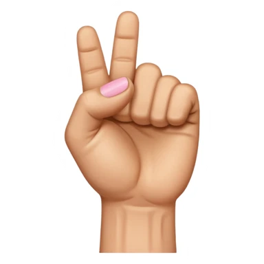 light brown hand in a fist with pinky finger raised sticker