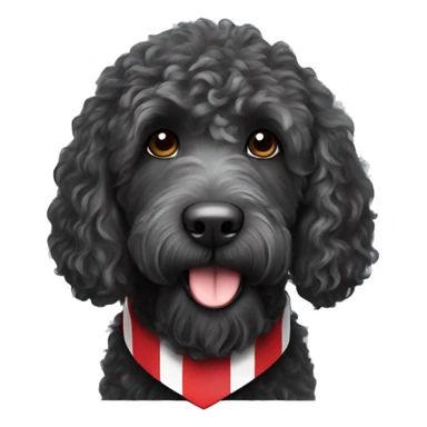 atletico de Madrid black labradoodle fan sticker