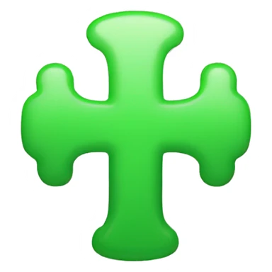 A green large plus sumbol sticker