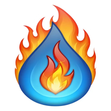 Fire blue sticker