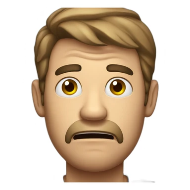 very scared man sticker