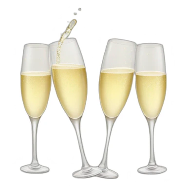 Champagne Glasses Cheers christmas sticker
