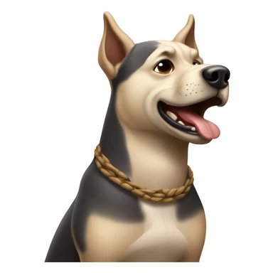 perro con cuernos sticker