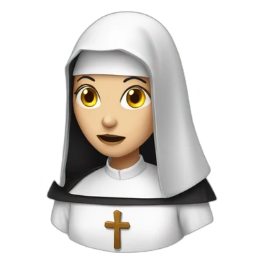 horror nun sticker
