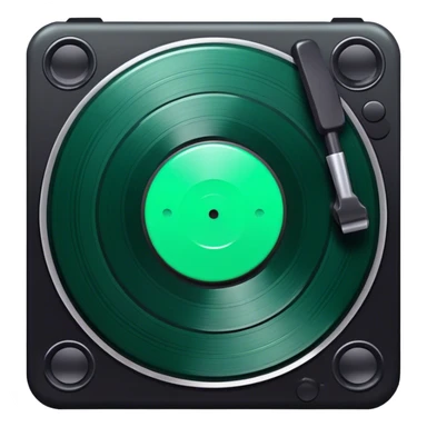 dark emerald vinyl record sticker