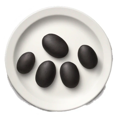 plate with black potatoes  sticker
