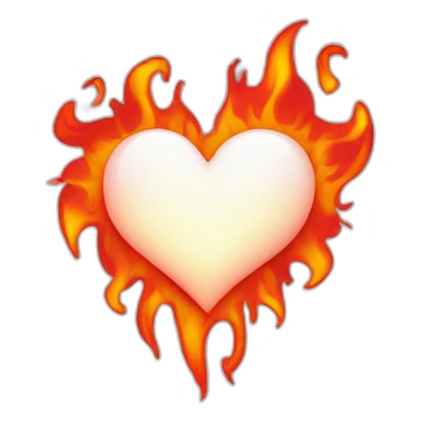  White heart on red flames. Take this as reference ❤️‍🔥 sticker