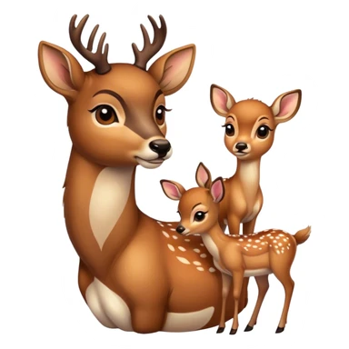 Deer with fawn sticker