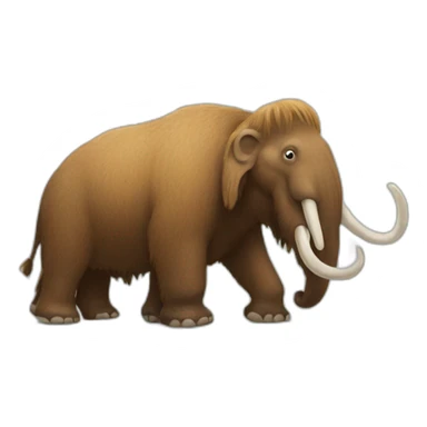 mammoth lies upside down  sticker