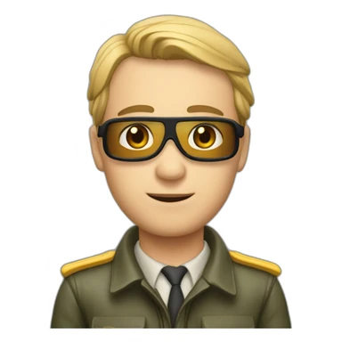 Pilote de chasse qui ne sourit pas sticker