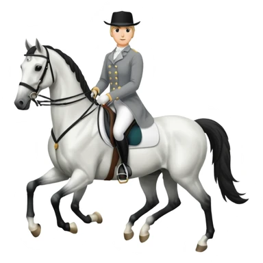 lipizzaner horse & rider sticker