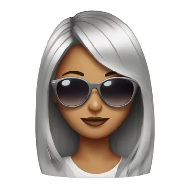 cool girl with sunglasses sticker