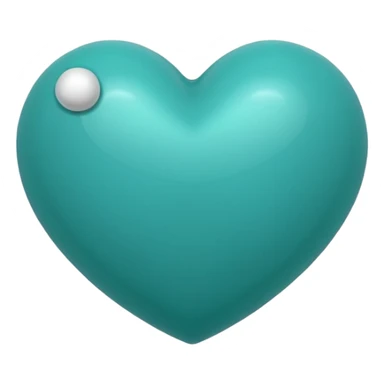 Teal heart with 'Belles with Balls' sticker