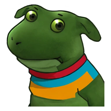 Dog wears a sweater sticker