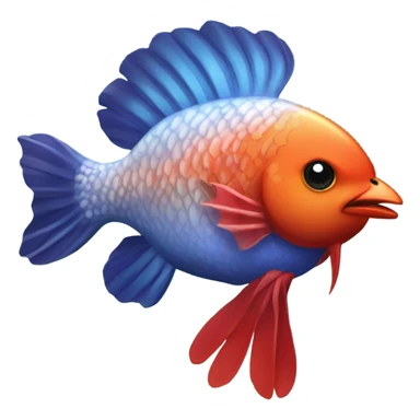 Aquarium with ore cockerel sticker