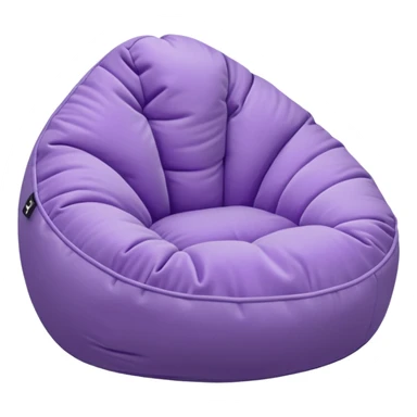 White beanbag with a light purple tint  sticker