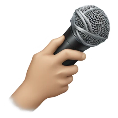 Hand above microphone dropping it sticker
