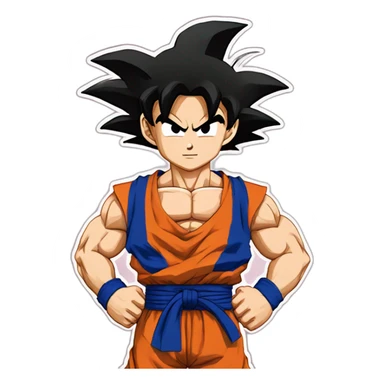 Goku from dragon ball anime sticker