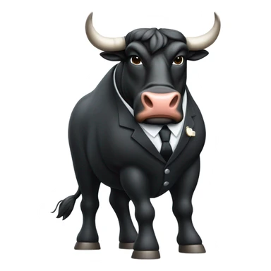 black bull with suit sticker