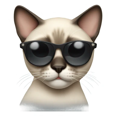 Siamese cat with sunglasses  sticker