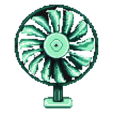 oscillating fan with spinning blades sticker