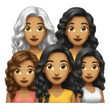 3 latin female friends sticker