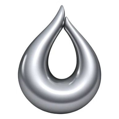 abstract parted forms, liquid silver chrome, sensual tension, erotic minimalism sticker