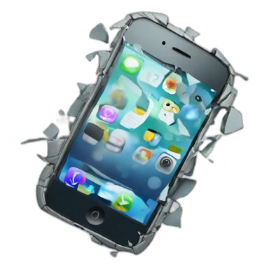 broken iphone sticker