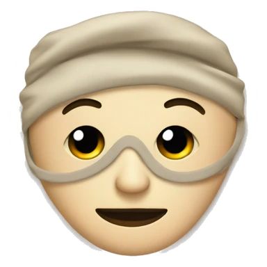 Beige sleep mask sticker