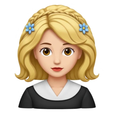 mujer con el pelo recogido para ceremonia sticker