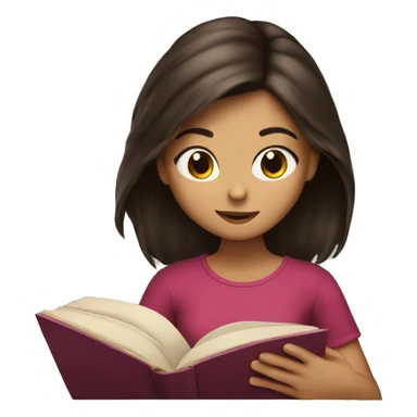 Brunette Girl reading  sticker