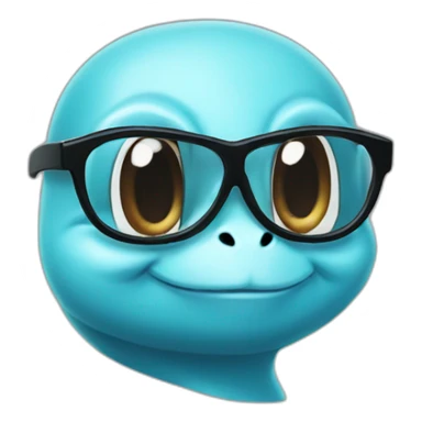 squirtle with a blackglasses sticker