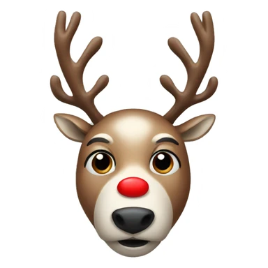 reindeer with red nose sticker