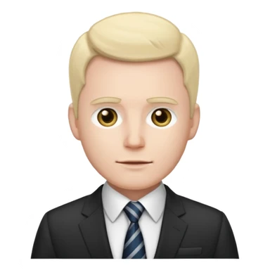 a white man, works in an office sticker