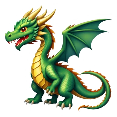 A fierce mythical dragon with scales and wings sticker