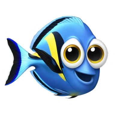 Powder blue tang sticker