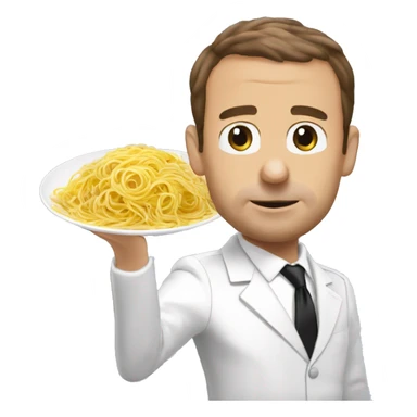 Macron mange les spaghettis  sticker