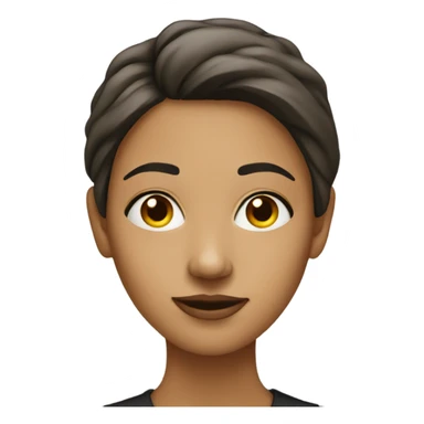 Woman with medium sized nose sticker