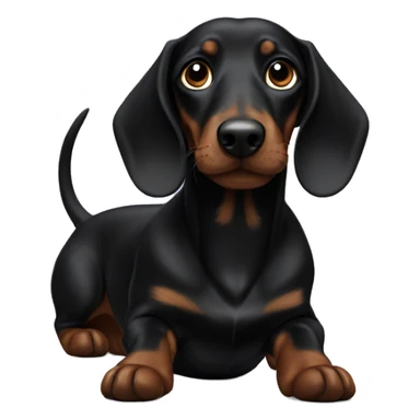 Two black dachsnds sticker