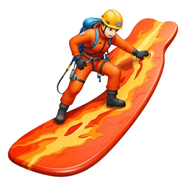 lava board with alpinist paint glazed sticker