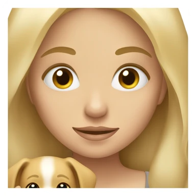 blonde girl with puppy sticker