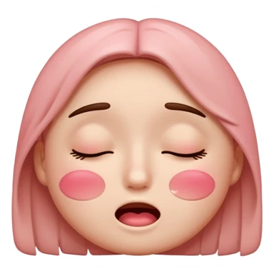 normal blushing emoji closing eyes in embarrassment sticker
