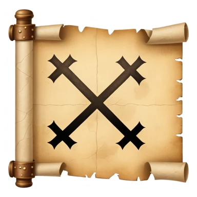 ["Aged treasure map with an “X” mark and dotted trail."] sticker