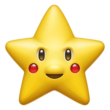 ESTRELLA DE SUPER MARIO SIN NARIZ Y SIN Boca nadams los ojos sticker
