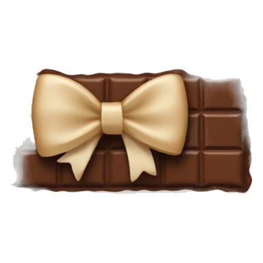 Chocolate bar with beige bow sticker