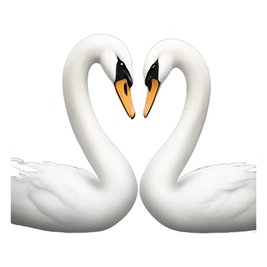 Two swan kissing sticker
