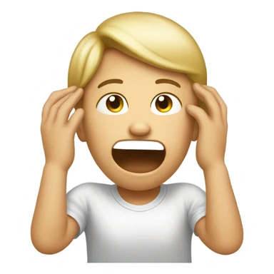 Emoji plugging ears sticker