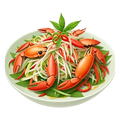 Thai papaya salad with crab dish sticker